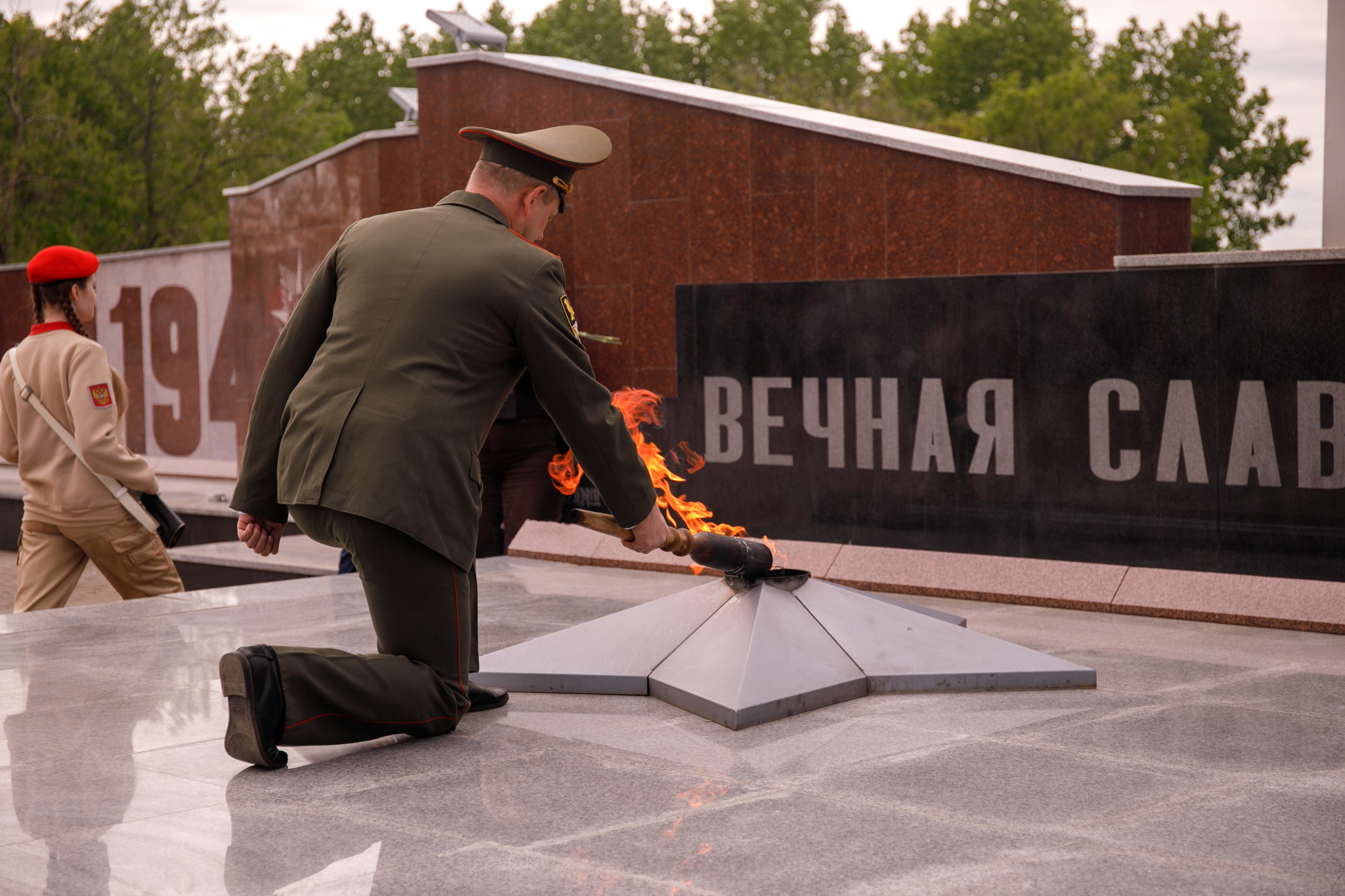 В Воронежскую область привезли Вечный огонь из Москвы на открытие памятников к 80-летия Великой Победы