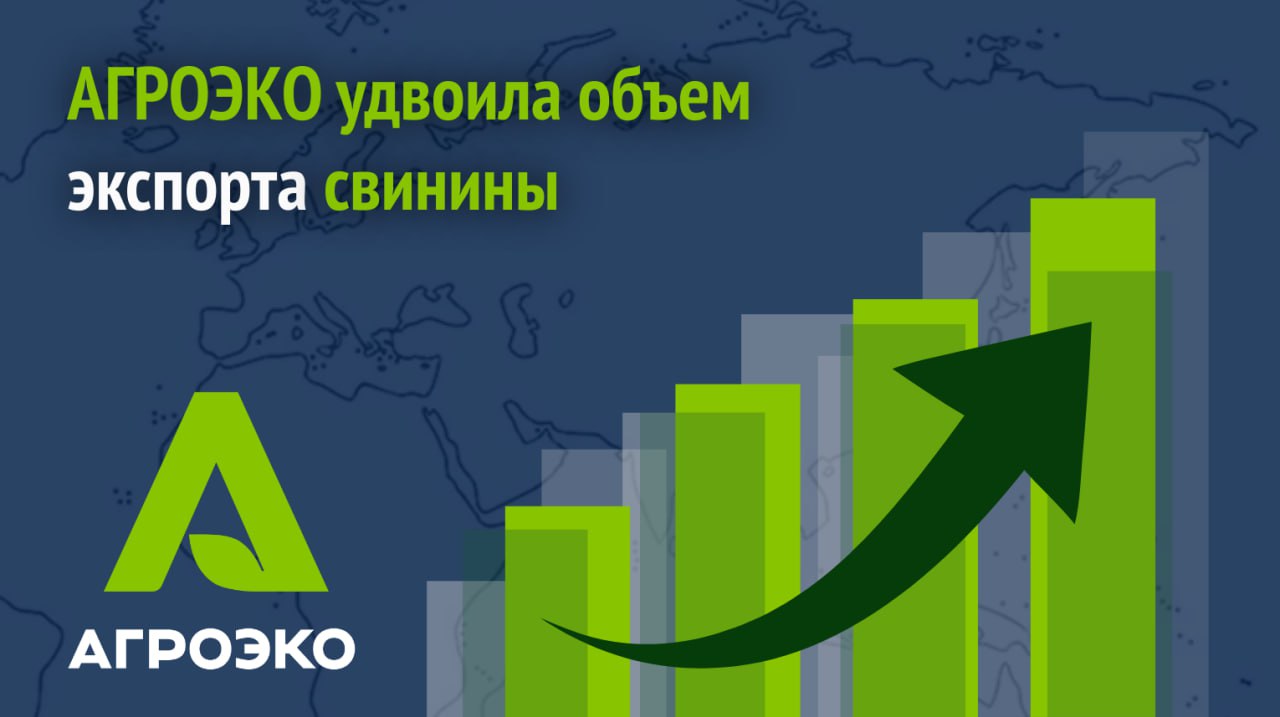 АГРОЭКО удвоила объём экспорта свинины 
